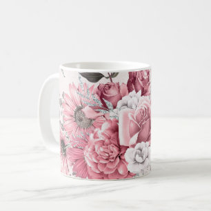 Pink Floral Bouquet Coffee Mug