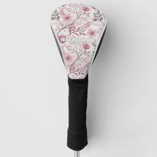 Pink Floral Bouquet with Berry Accents Golf Head Cover