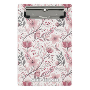 Pink Floral Bouquet with Berry Accents Mini Clipboard