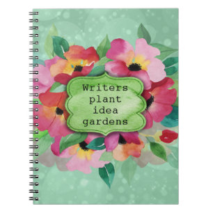 Pink Floral Bouquet Writers Plant Idea Gardens Notebook