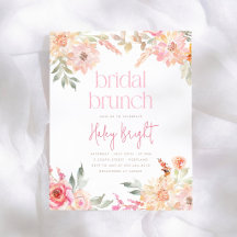 Pink Floral Bridal Brunch Bridal Shower Budget