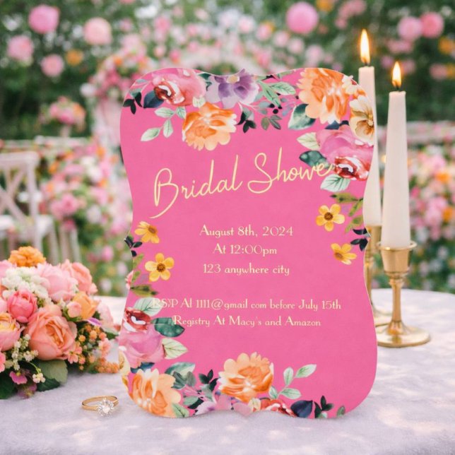 PINK FLORAL BRIDAL SHOWER INVITATION (Creator Uploaded)