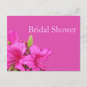 Pink floral bridal shower postcards invitations