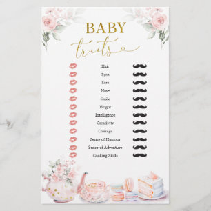 Pink Floral Bridal Shower Tea Party Baby Traits