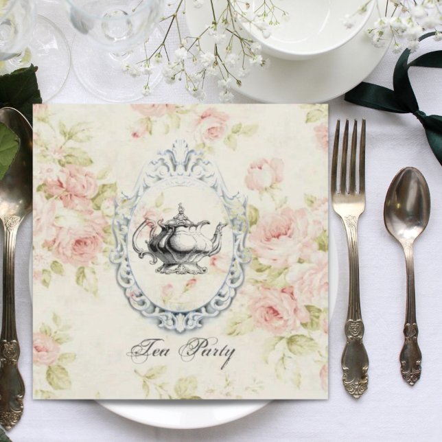 Pink Floral Bridal Shower Tea Party Invitation (Pink Floral Bridal Shower Tea Party Invitation)