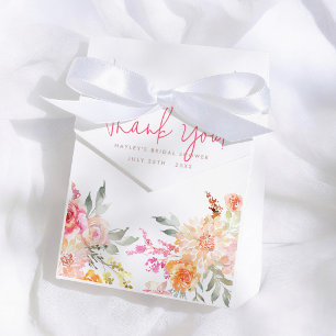 Pink Floral Bridal Shower Thank You Favour Box
