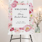 Pink Floral Bridal Shower Welcome