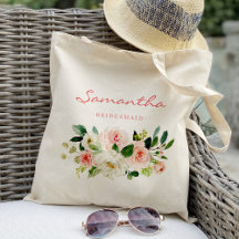 Pink floral Bridesmaid Personalised