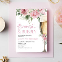 Pink Floral Brunch and Bubbly Birthday Brunch