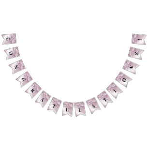 Pink Floral Bunting Flag