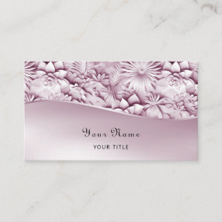 Pink Floral Business Card
