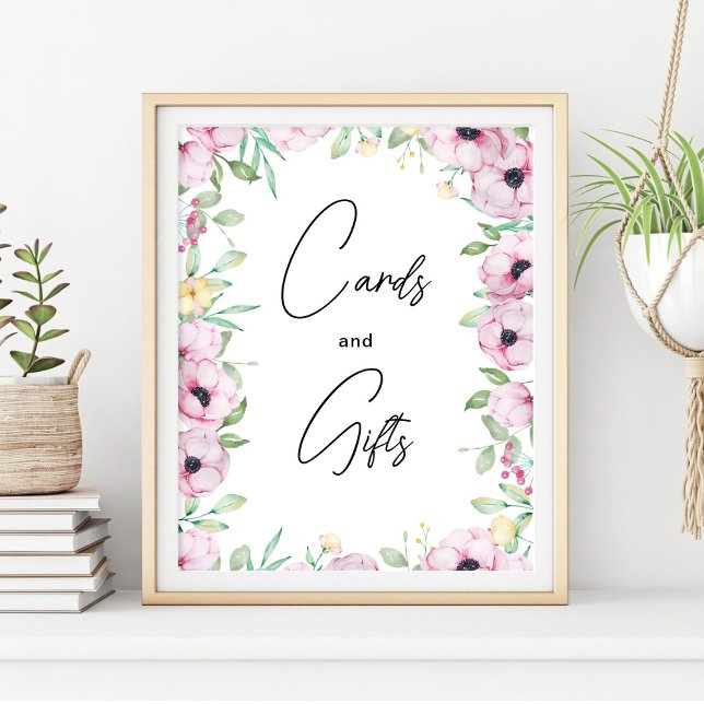 Pink Floral Cards and Gift Poster (Creator Uploaded)