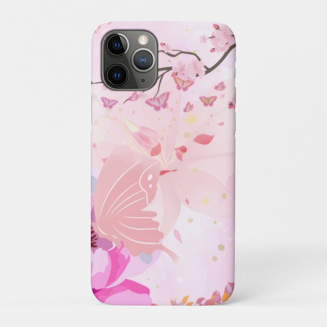pink floral  Case-Mate iPhone case (Back)