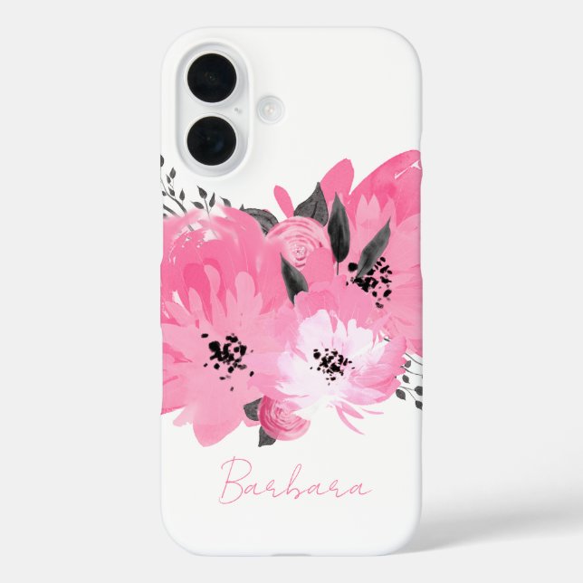 Pink Floral Case-Mate iPhone Case (Back)
