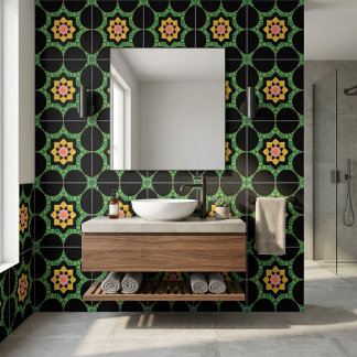 Pink Floral Ceramic Tile