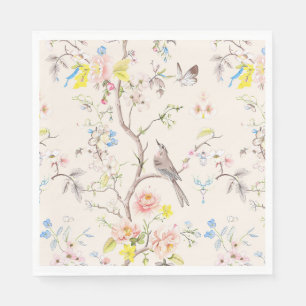 Pink Floral Chinoiserie Napkin