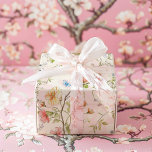 Pink Floral Chinoiserie Wedding Wrapping Paper<br><div class="desc">Pink Floral Chinoiserie Wedding Theme Collection.- it's an Elegant Simple modern distressed Chinoiserie style background,  perfect for your Wedding parties. It’s very easy to customise,  with your personal details. If you need any other matching product or customisation,  kindly message via Zazzle.</div>