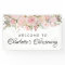 Pink Floral Christening Welcome Banner Template