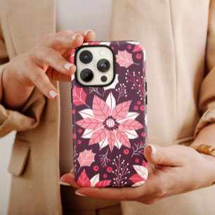 Pink Floral Christmas iPhone Christmas iPhone iPhone 13 Pro Max Case