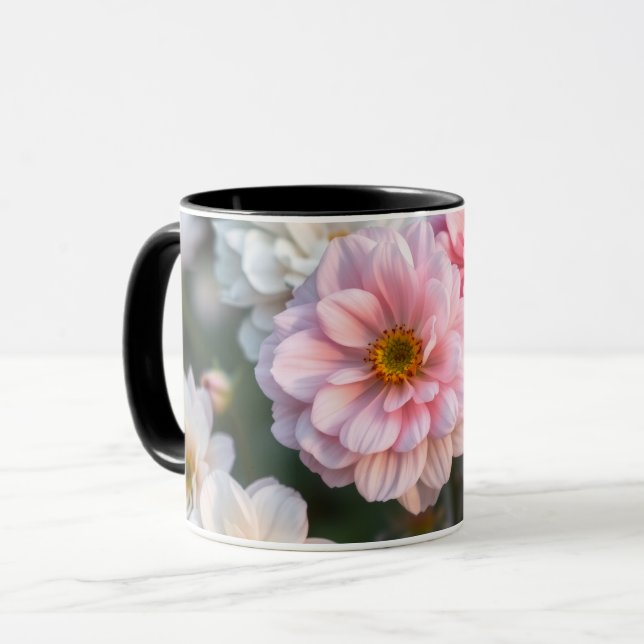 Pink Floral Coffee Cup (Front Left)