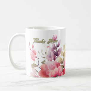 PInk Floral Coffee Mug
