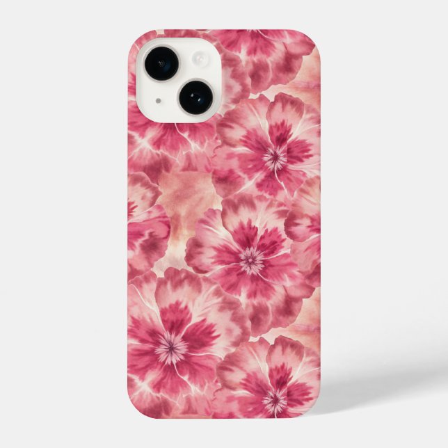 Pink Floral Coquette iPhone Case (Back)