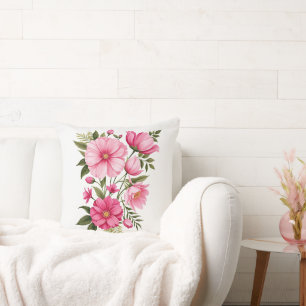 Pink Floral Cushion