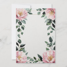 Pink floral customisable card for any occasion