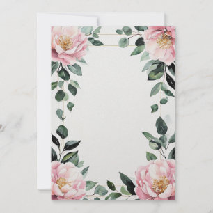 Pink floral customisable card for any occasion