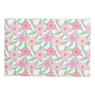 Pink floral daisy pillowcase