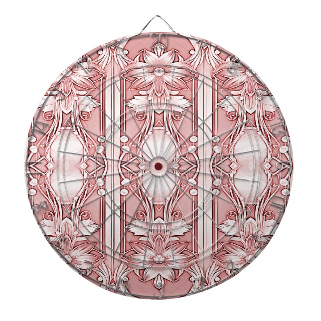 Pink Floral Dartboard (Front)