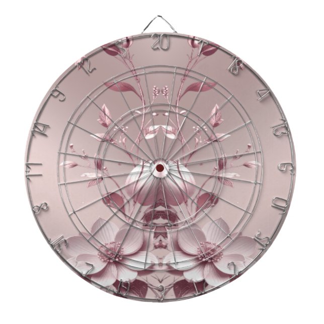Pink Floral Dartboard (Front)