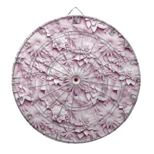 Pink Floral Dartboard