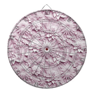Pink Floral Dartboard