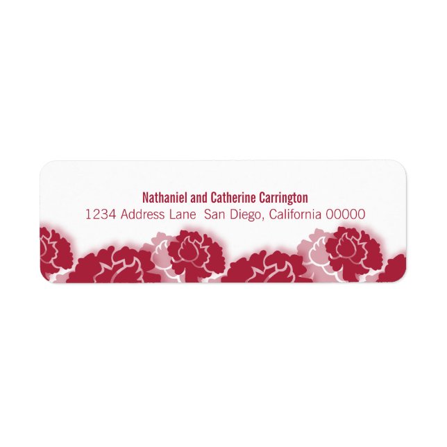 Pink Floral Decadence Return Address Labels (Front)