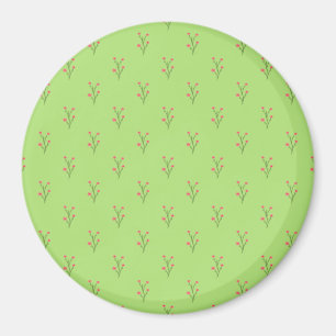 Pink Floral Decorative Pillows Magnet