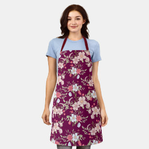 Pink Floral Design Apron