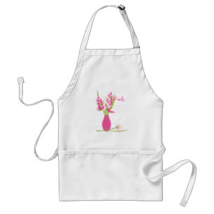 Pink Floral Design Standard Apron
