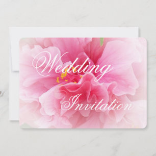 Pink Floral Design Wedding Invitation