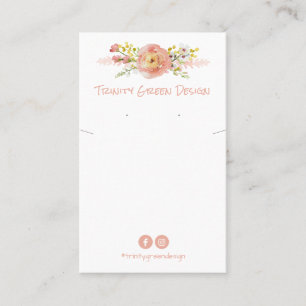 Pink Floral DIY Necklace And Earring Card Holder