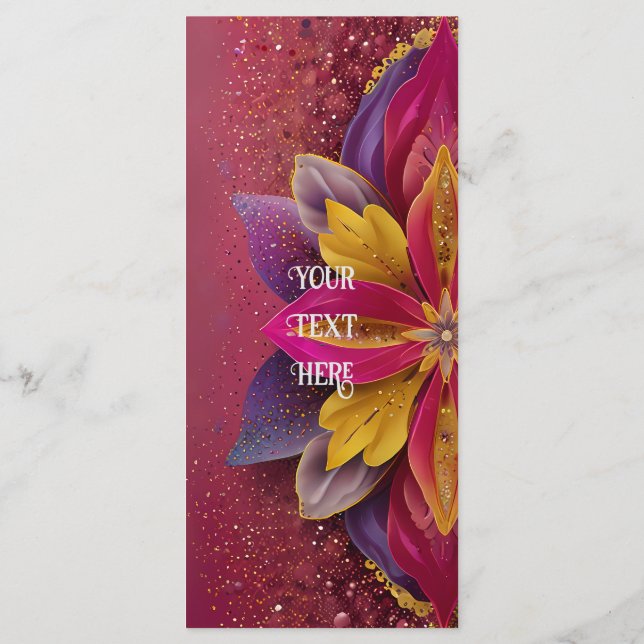 Pink Floral Elegance Wedding Collection Menu (Back)