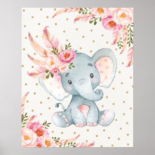 elephant nursery art