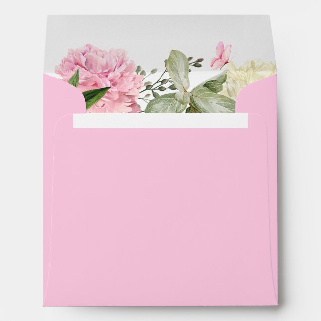Pink floral  envelope (Back (Bottom))