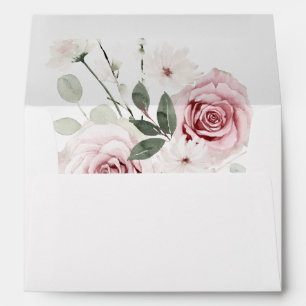 Pink Floral & Eucalyptus Envelope