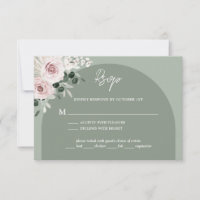 Pink Floral Eucalyptus Sage Green Wedding