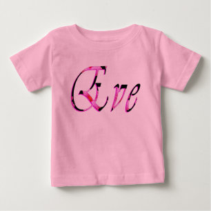 Pink Floral Eve Name, Baby T-Shirt