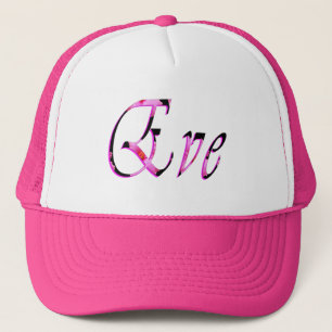 Pink Floral Eve Name, Trucker Hat