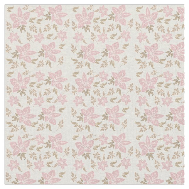 Pink Floral Fabric (Close Up)