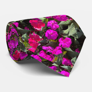 Pink Floral Flower Art Abstract Gift Wedding Favou Tie