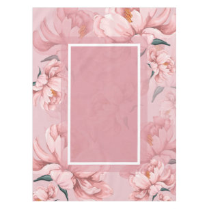 Pink floral flower pattern tablecloth
